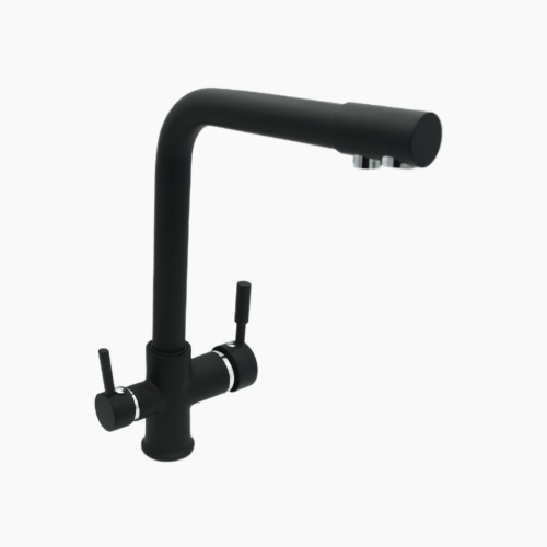 Μπαταρία Κουζίνας Τρίοδη Φίλτρου Ορειχάλκινη  Forte  M 3221-BLC Μαύρο